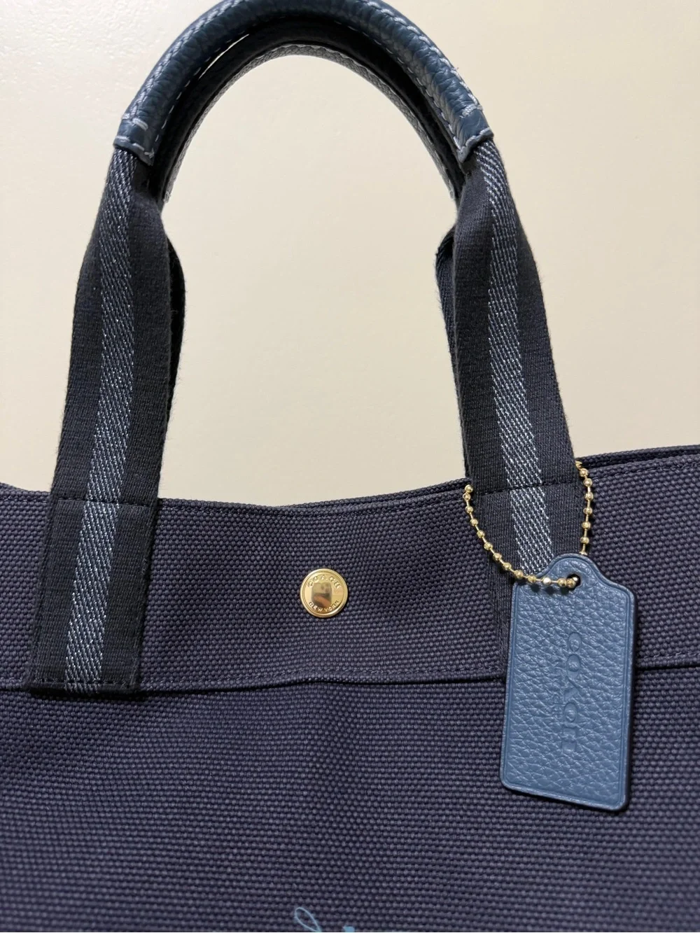 Coach Large 2 Way Canvas and Leather Tote Bag Style# F73195